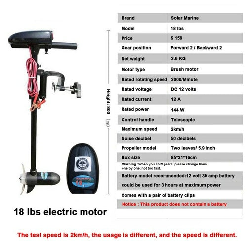 Inflatable Boat Electric Trolling Motor
