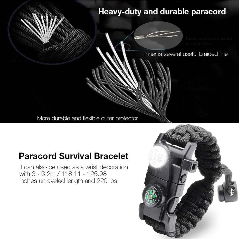 21-in-1 Survival Paracord Bracelet