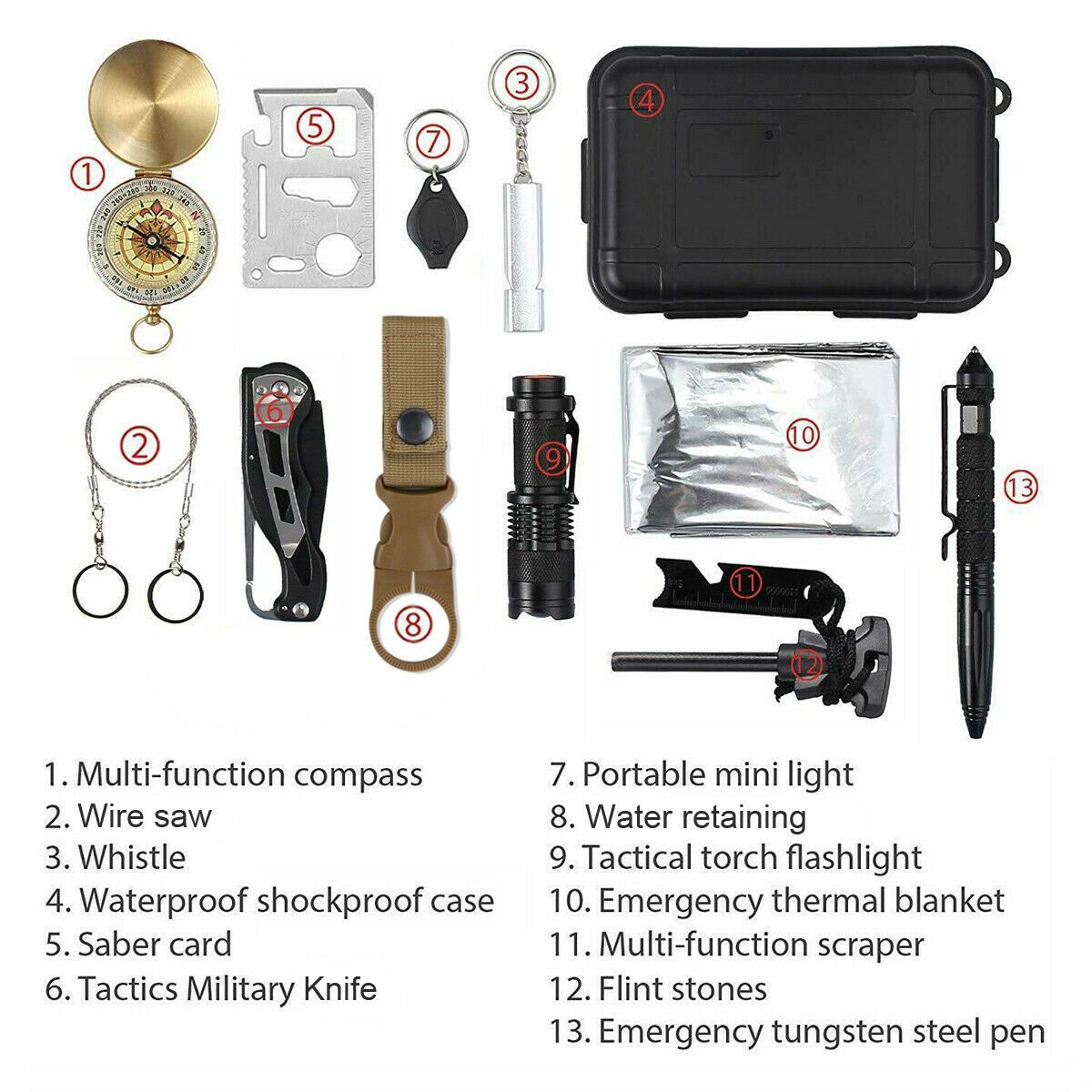 Emergency/Survival Safety Gear Kit