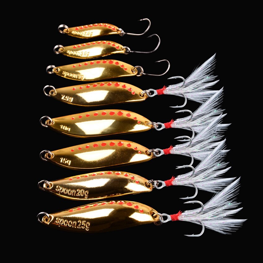 Gold & Silver Metal Fishing Spoons