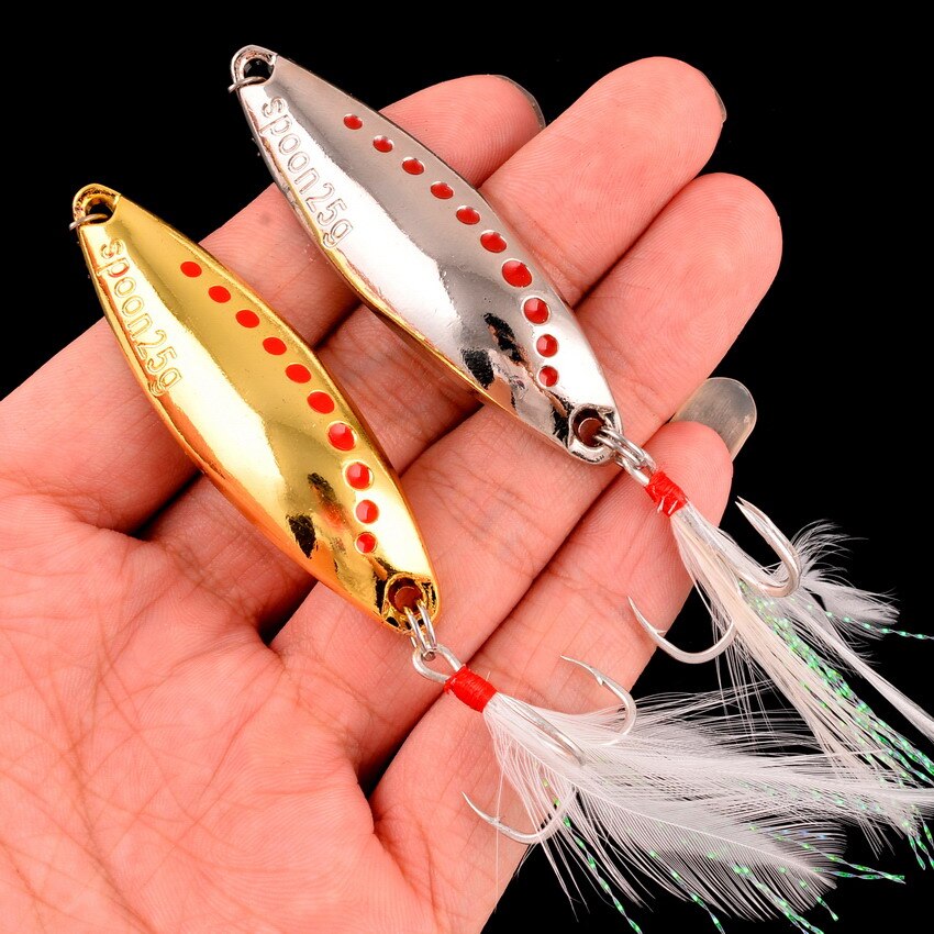 Gold & Silver Metal Fishing Spoons