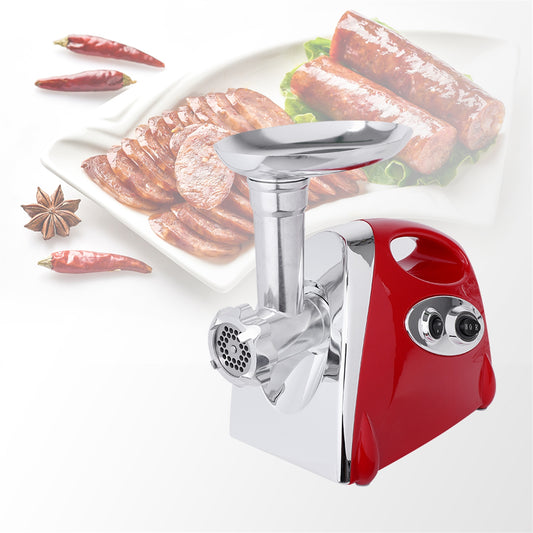 Red Electric Meat Grinder / Sausage Stuffer with handle