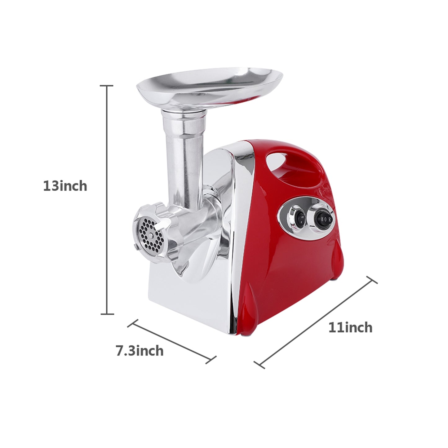 Red Electric Meat Grinder / Sausage Stuffer with handle